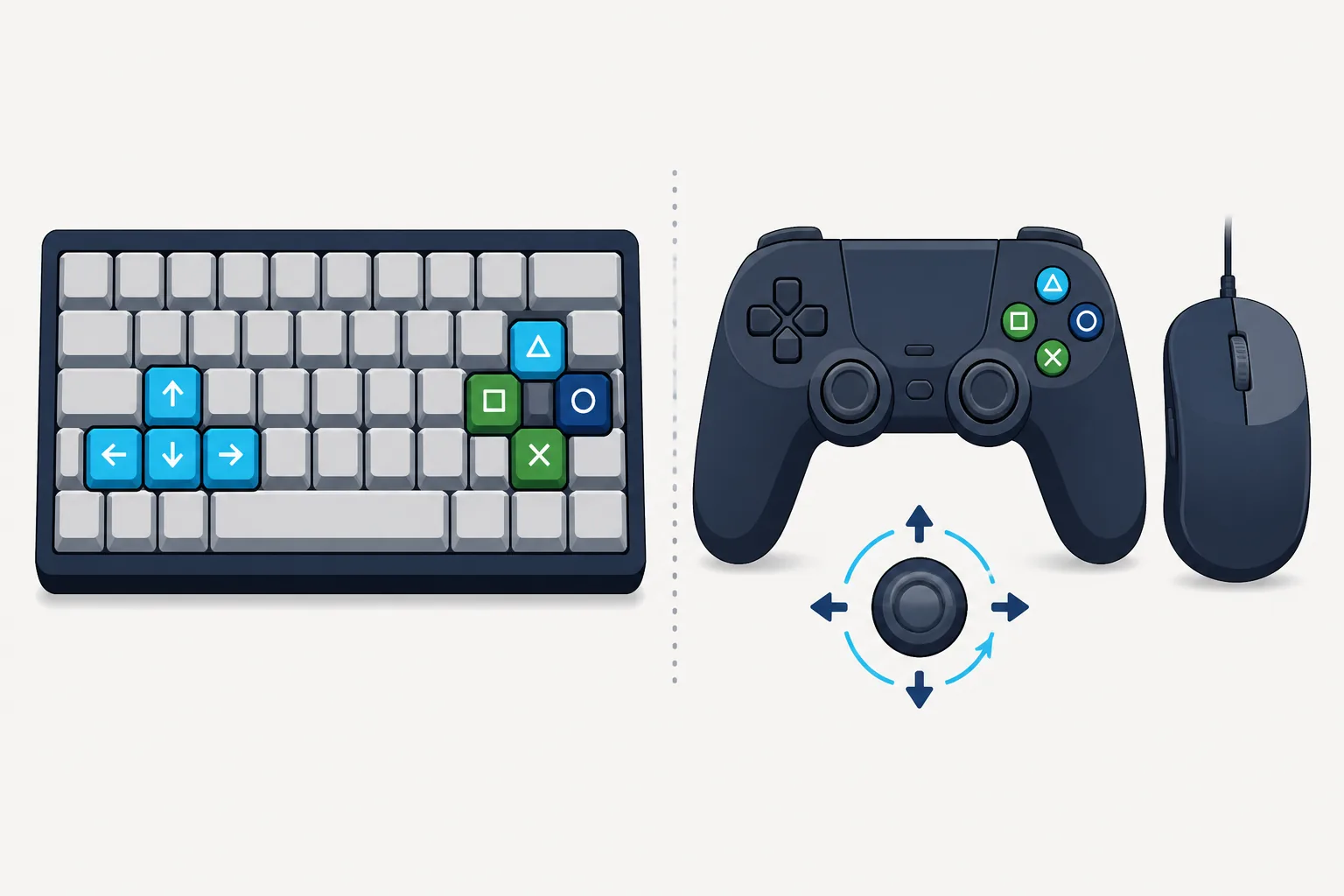 Editorial comparison of keyboard and mouse input strengths against controller and analog input needs in Ryujinx
